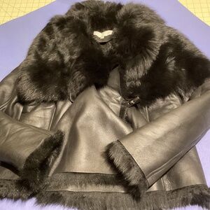Michelle Mason 100% lamb shearling coat NWT 0
